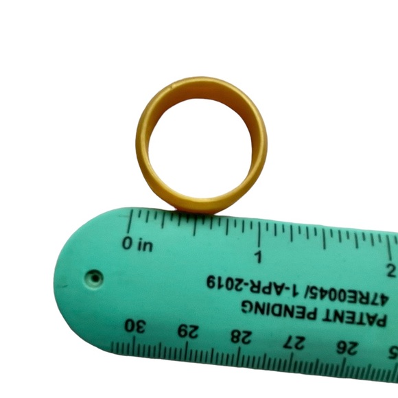 NEW Gold Silicone Ring Band Size 13 Unisex Wedding - Picture 5 of 6